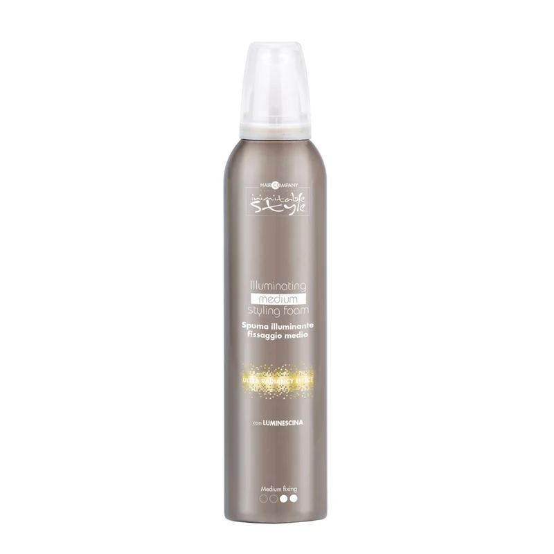 Hair Company Inimitable Style Illuminating Medium Styling Foam 250ml - mousse illuminatrice tenue moyenne
