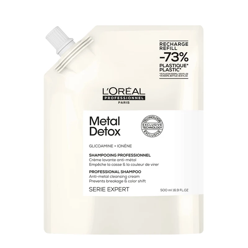L'Oreal Professionnel Paris Serie Expert Metal Detox Shampoo Refill 500ml - eco-recharge shampooing purifiant