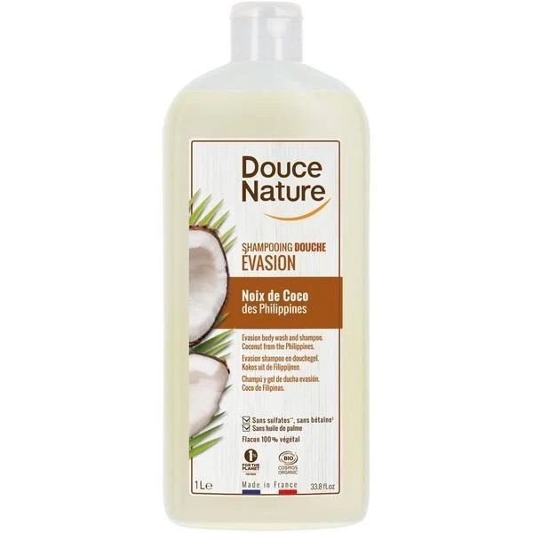 Shampooing douche Evasion Noix de coco-1L-Douce Nature