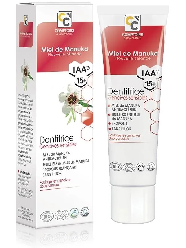 Dentifrice au Miel de Manuka Gencives Sensibles -75ml- Comptoirs et compagnies