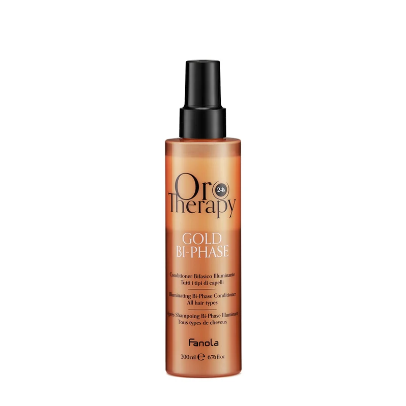 Fanola Oro Therapy Oro Puro Gold Bi-Phase Conditioner 200ml - conditionneur biphasique illuminateur