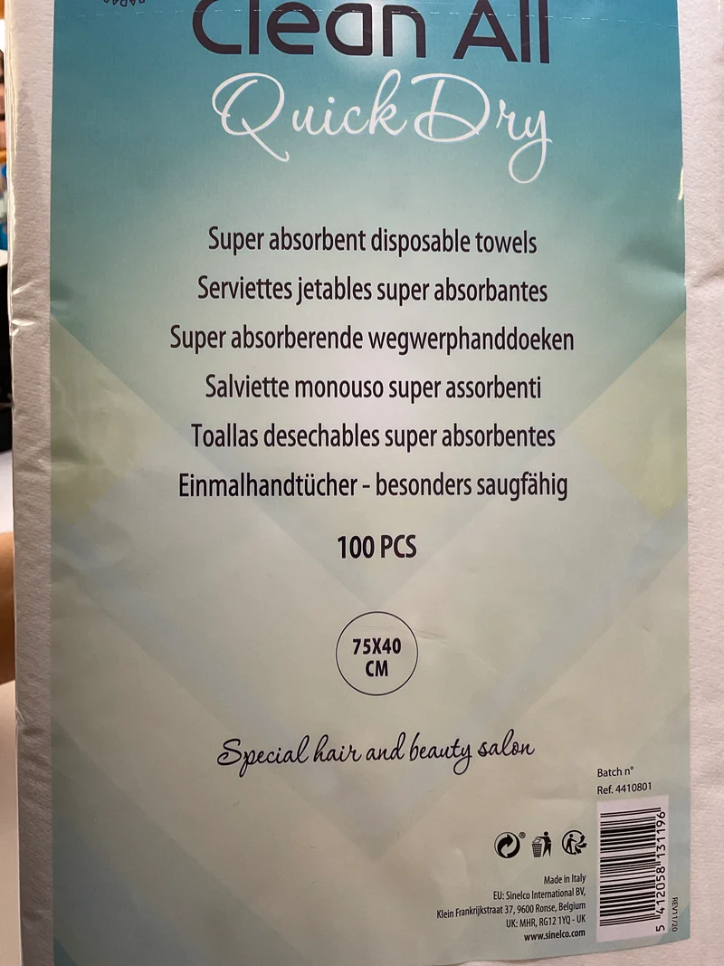 Clean All Quick Dry Serviettes Jetables 100 pièces