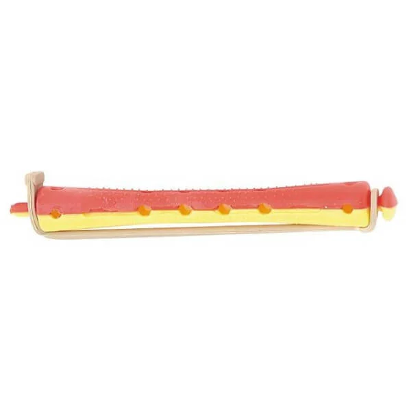 Bigoudis a permanente jaune/rouge(80x9)12