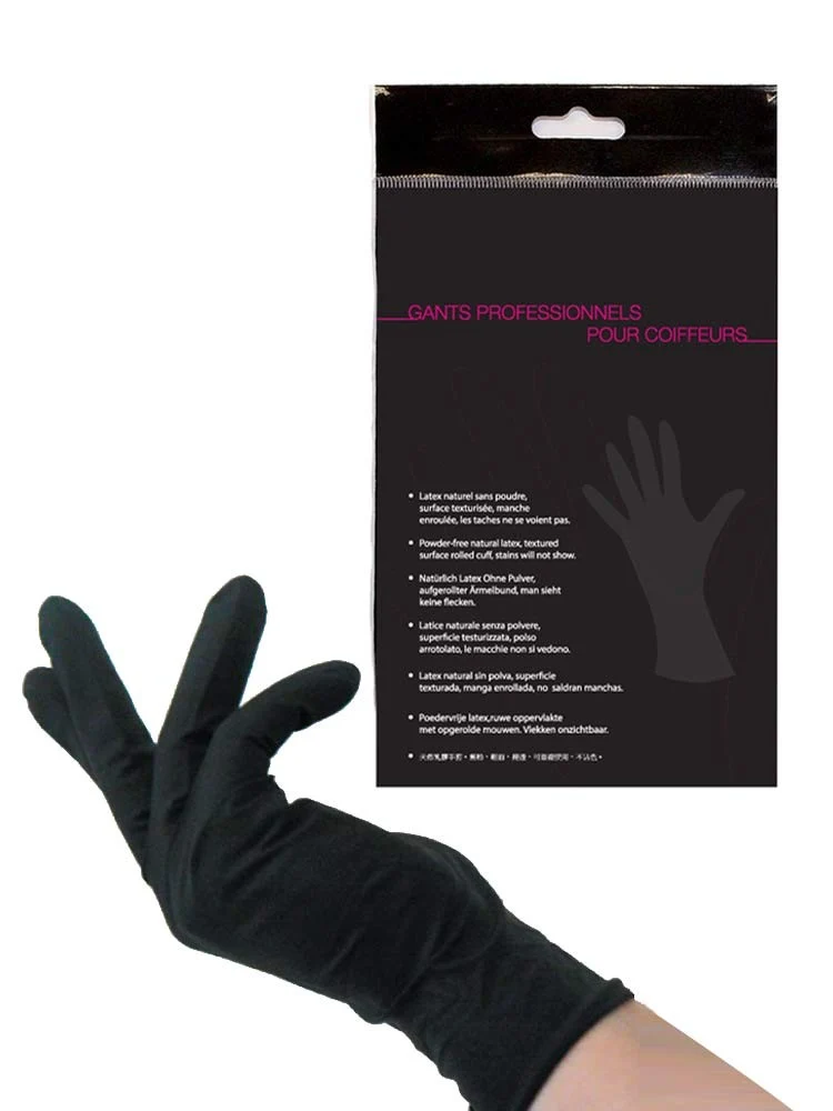 Gants de coloration latex noir par paire JACQUES SEBAN large