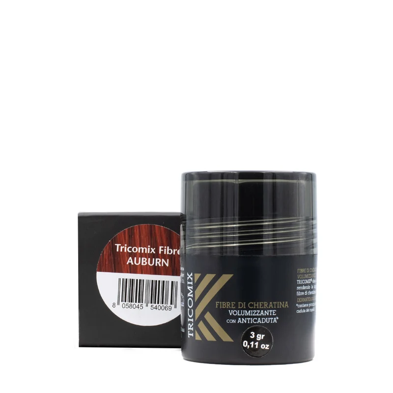 Tricomix Fibre Di Cheratina Auburn 3gr - fibres de kératine volumatrices avec action anti-chute