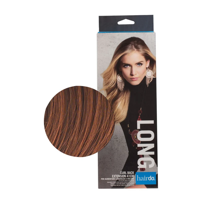 Hairdo Curl Back Extension Rouge Cuivre Foncé 41cm - extension de cheveux dégradés et vagues