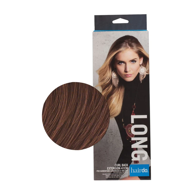 Hairdo Curl Back Extension Marron Cuivre Acajou 41cm - extension de cheveux dégradés et vagues