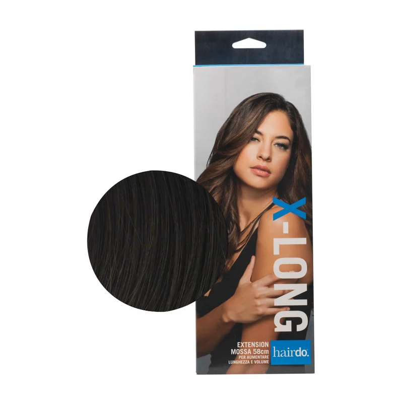 Hairdo Extension Ondulée Marron Foncé 58cm - extension ondulée