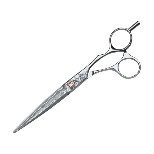 Kasho Japanese 6.0 in. Damascus Series Shear Offset Premium Stainless Offset Barbershop & Salon Cutting Scissors