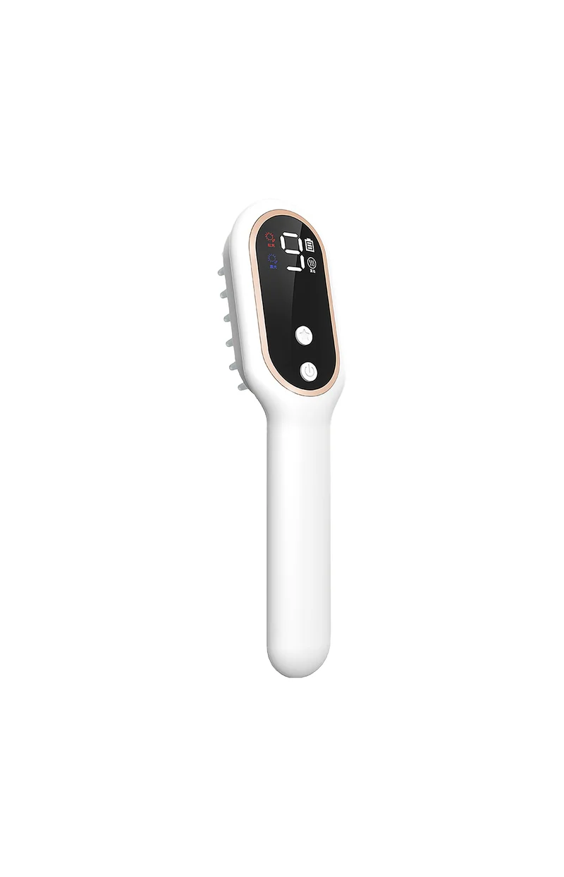 Peigne LED massant - Cheveux - Blanc
