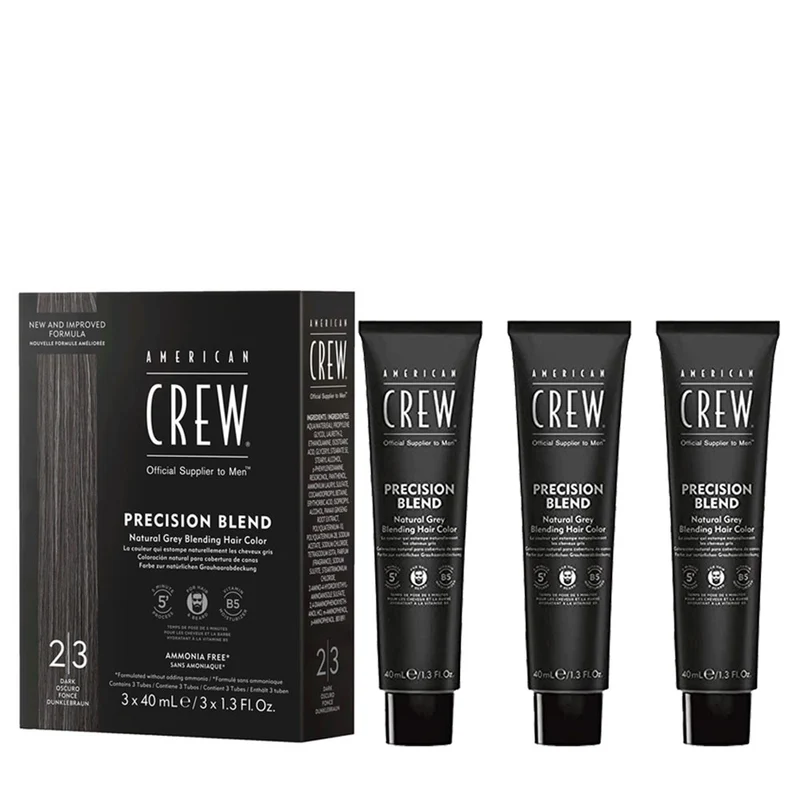 American Crew Precision Blend Dark 3x40ml 2/3 - teinture cheveux et barbe