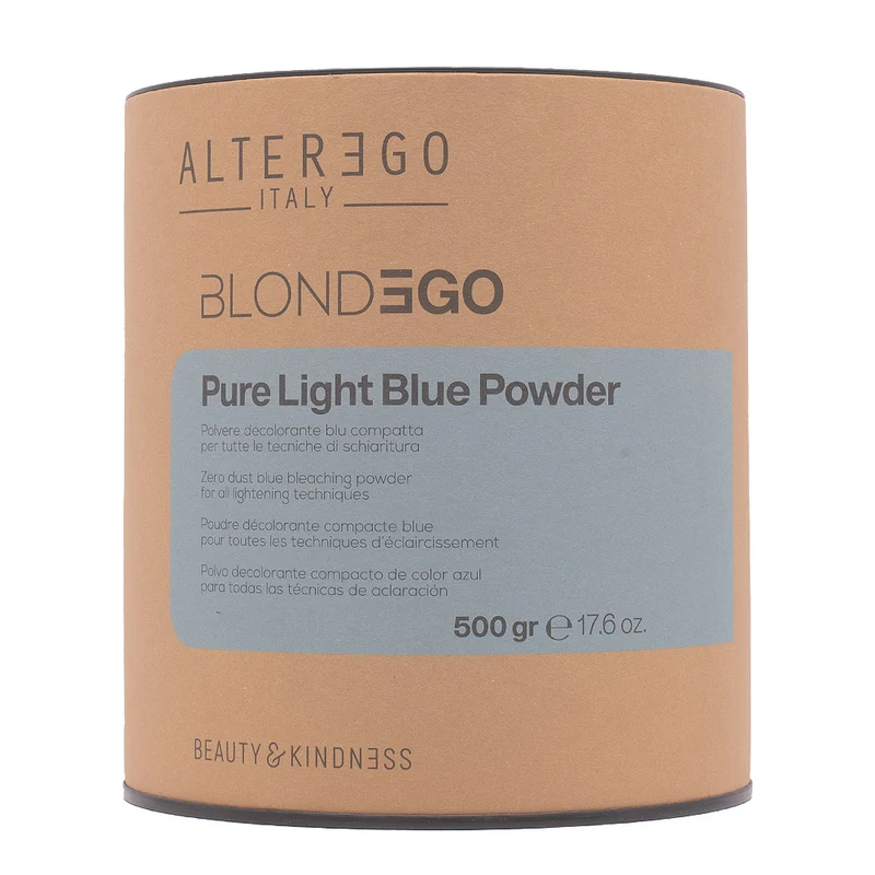 Alterego Blondego Pure Light Blue Powder 500gr - poudre décolorante bleue compacte