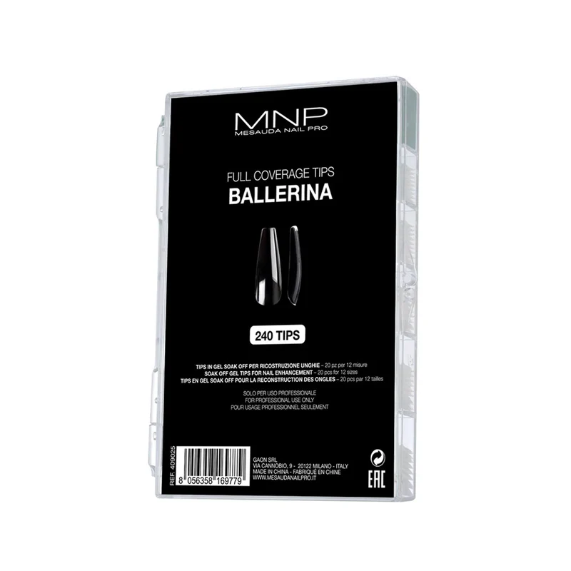 My Nail Pro MNP Full Coverage Tips Ballerina 240 pz- faux ongles pour la construction en gel soak