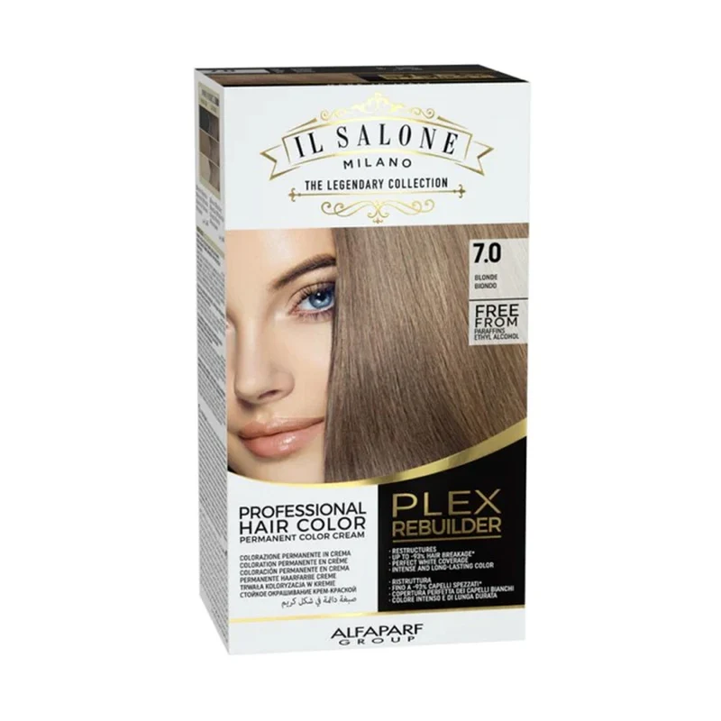 Alfaparf Milano Il Salone Plex Rebuilder Color Kit 7.0 Blond - coloration permanente en crème