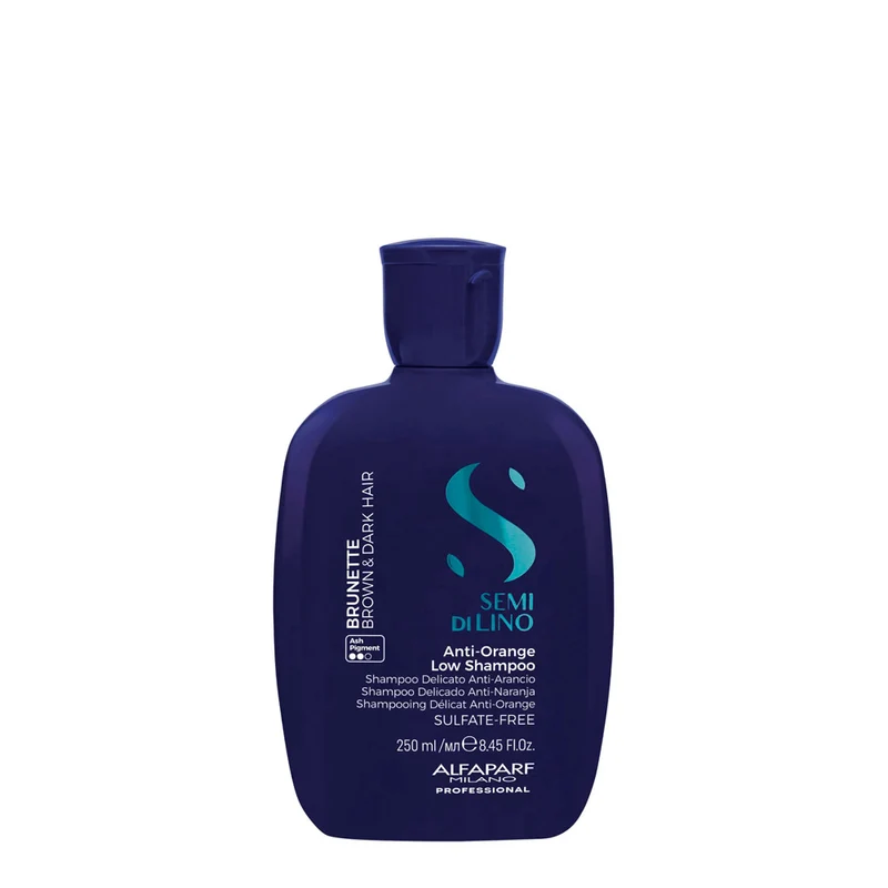 Alfaparf Milano Semi di Lino Brunette Anti-Orange Low Shampoo 250ml - shampooing doux anti-orange