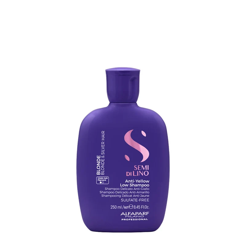 Alfaparf Milano Semi di Lino Blonde Anti Yellow Low Shampoo 250ml - shampooing doux anti-jaune