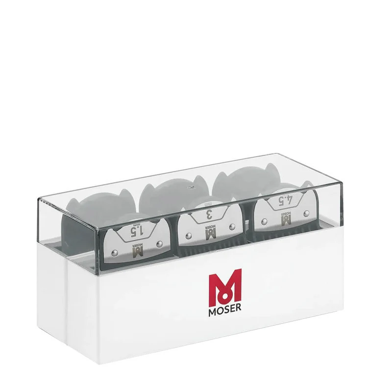 Moser Box Magnetic Premium - boîte avec 6 contre-peignes magnétiques de 1,5/3/4,5/6/9/12 mm