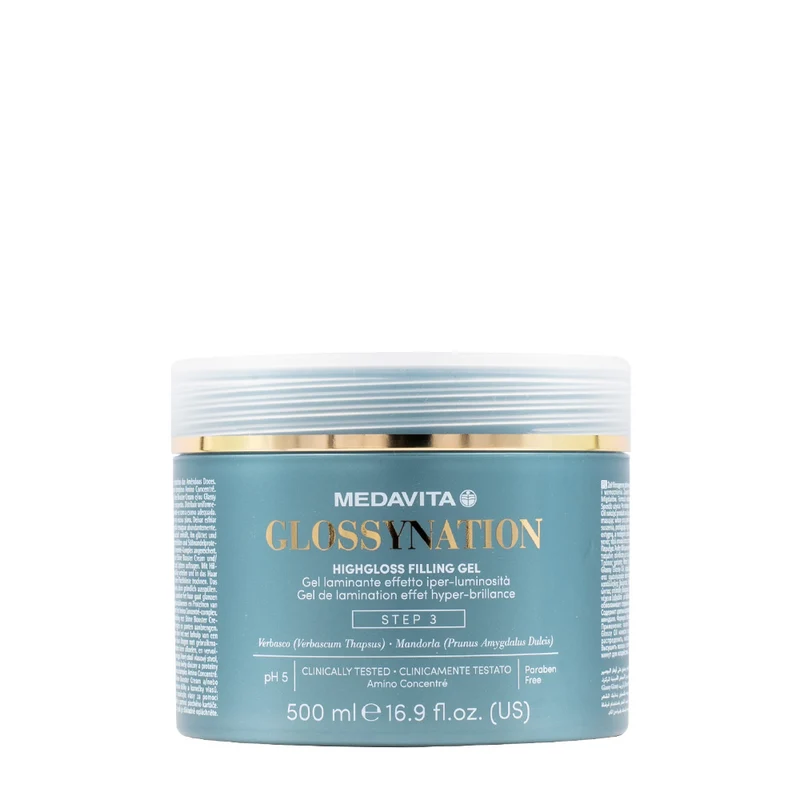 Medavita Lunghezze Glossynation Highgloss Filling Gel 500ml -gel laminage à effet hyper brillant