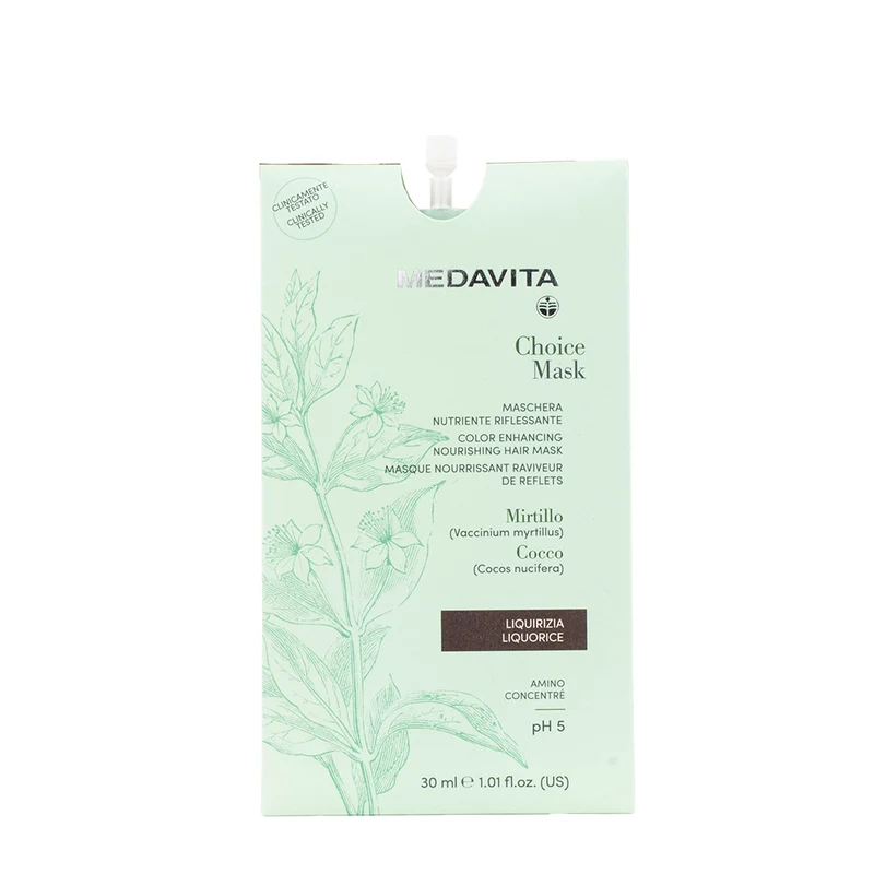 Medavita Lunghezze Choice Mask Liquorice 30ml - masque reflets nourissant réglisse