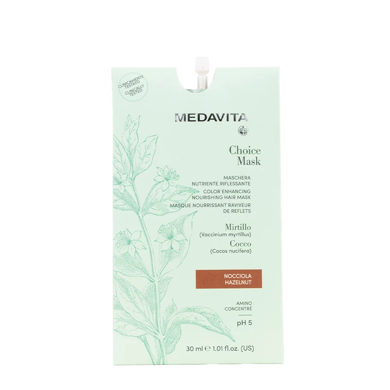 Medavita Lunghezze Choice Mask Hazelnut 30ml - masque reflets nourissant noisette