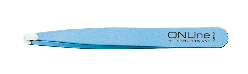 Pince à épiler biseautée ON LINE JACQUES SEBAN bleu