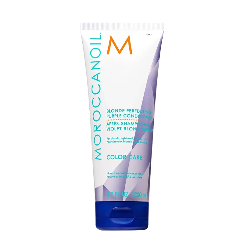 Moroccanoil Blonde Perfecting Purple Conditioner 200ml - conditionneur tonifiant pour cheveux clairs