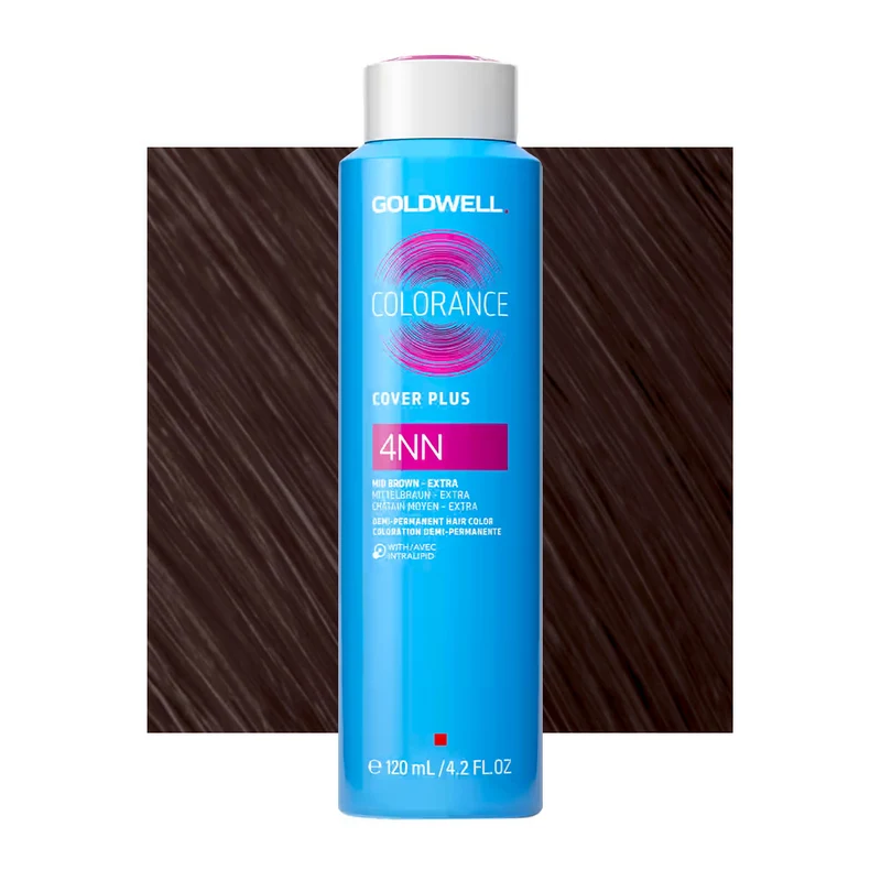 4NN Marron intense moyen Goldwell Colorance Cover plus Elumenated naturals can 120ml