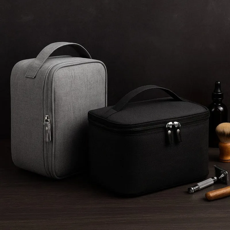 Grande trousse de toilette homme avec compartiments - Organisation optimale