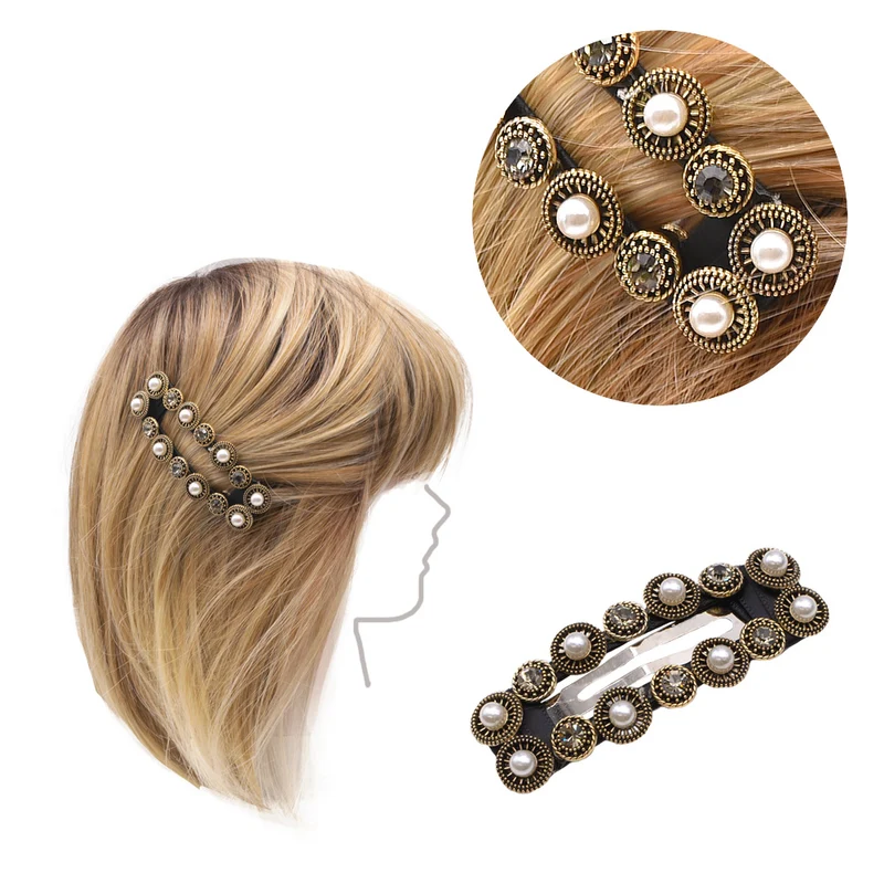 VIAHERMADA Barrette à cheveux en Métal Argenté 6,5cm