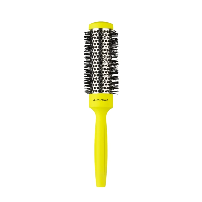 Gettin fluo Brosse Thermique Jaune 32mm