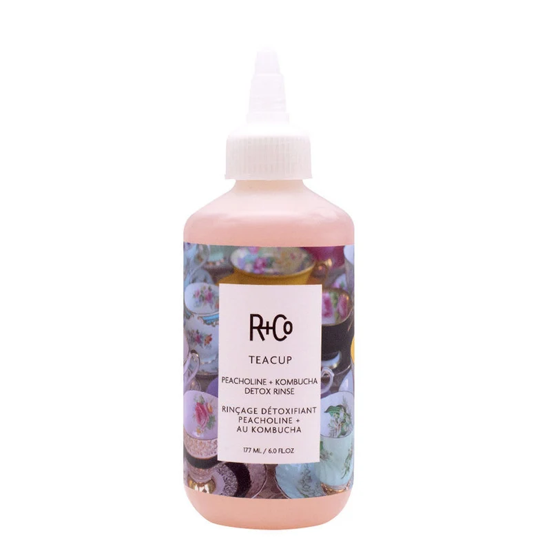 R + Co Teacup Peacholine + Kombucha Rinse 177ml - détox de la peau au kombucha