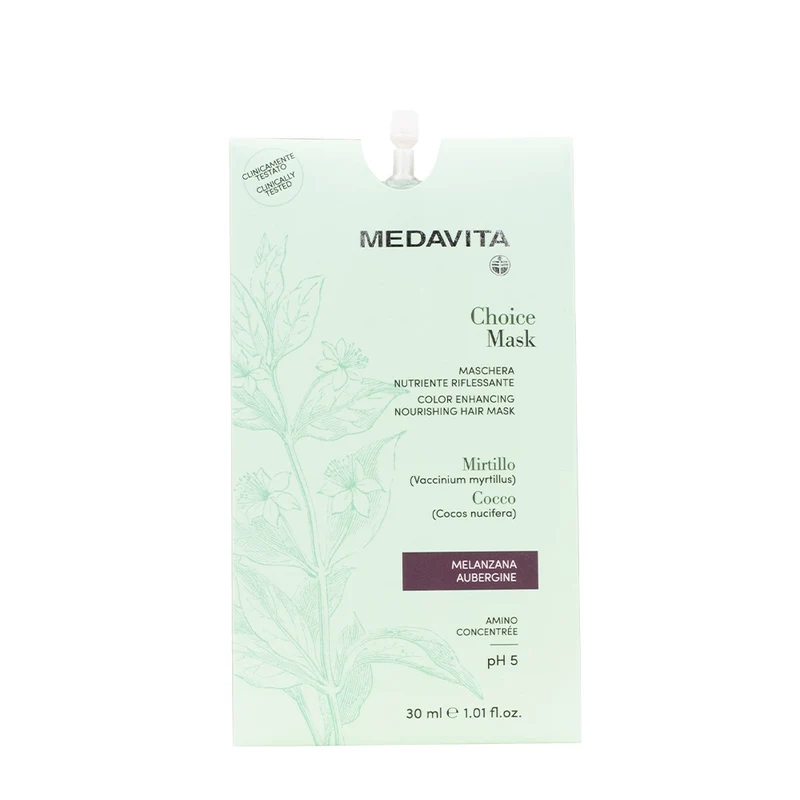 Medavita Lunghezze Choice Mask Aubergine 30ml - masque reflets nourissant aubergine