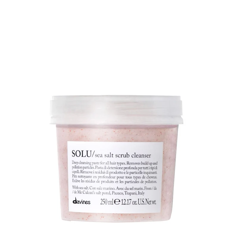Davines Essential HairCare Solu Sea Salt Scrub Cleanser 250ml - gommage au sel marin pour tous types de cheveux