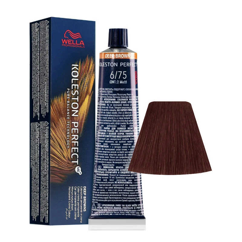 Wella Koleston perfect Me+ Deep Browns 6/75 Blond Foncé Sable Acajou 60ml - coloration permanente