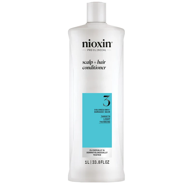 Nioxin Système 3 Scalp + Hair Conditioner 1000ml - après-shampooing anti amincissement léger
