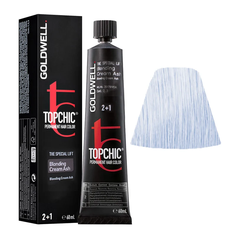Goldwell Topchic Blonde Cream Ash 60ml - coloration permanente en tube