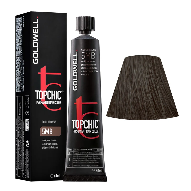 Goldwell Topchic Tube 5MB Marron Jade Foncé 60ml - coloration permanente en tube