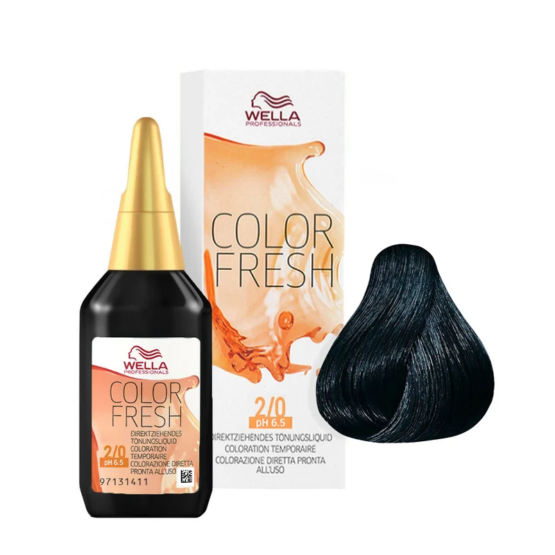Wella Color Fresh 2/0 Noir 75ml - rehausseur de couleur sans ammoniac