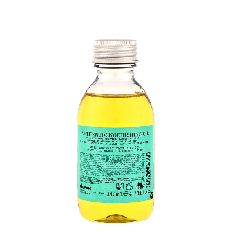 Davines Authentic Nourishing Oil 140ml - huile nourrissante cheveux, visage et corps