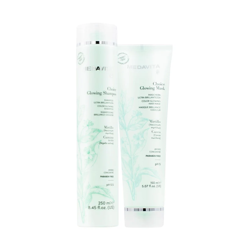 Medavita Choice Glowing Shampooing Brillance 250ml et Masque 150ml