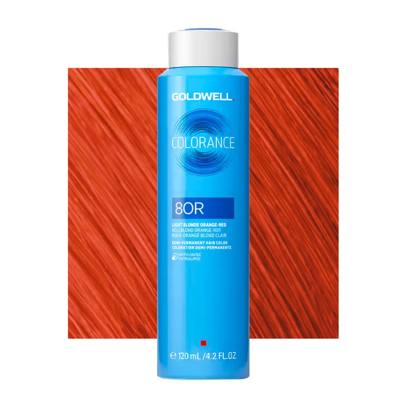 8OR Blond clair orange rouge Goldwell Colorance Warm reds can 120ml