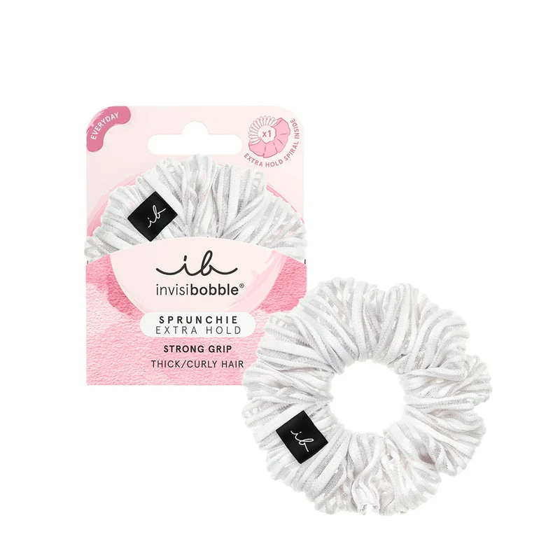 Invisibobble Sprunchie Extra Hold Pure White - chouchou