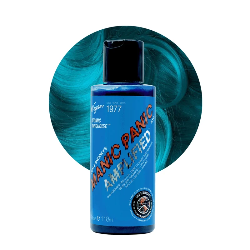 Manic Panic Amplified Cream Formula Atomic Turquoise 118ml - coloration semi-permanente longue tenue