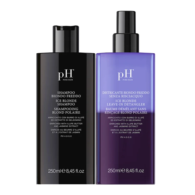 Ph Laboratories Ice Blonde Shampoo antigiallo 250ml Leave In Detangler 250ml