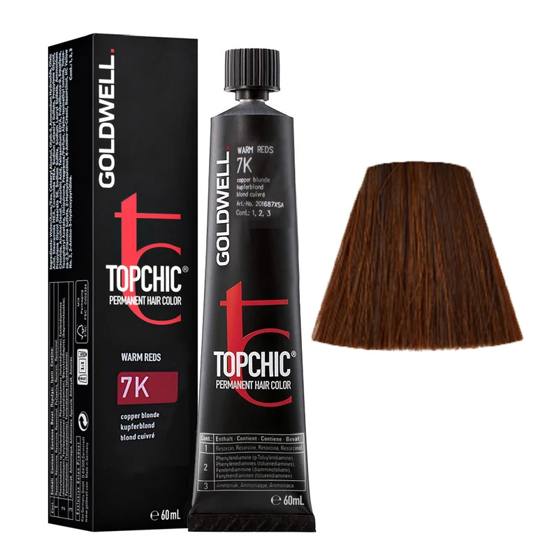 Goldwell Topchic Tube 7K Blond Cuivré 60ml - coloration permanente en tube