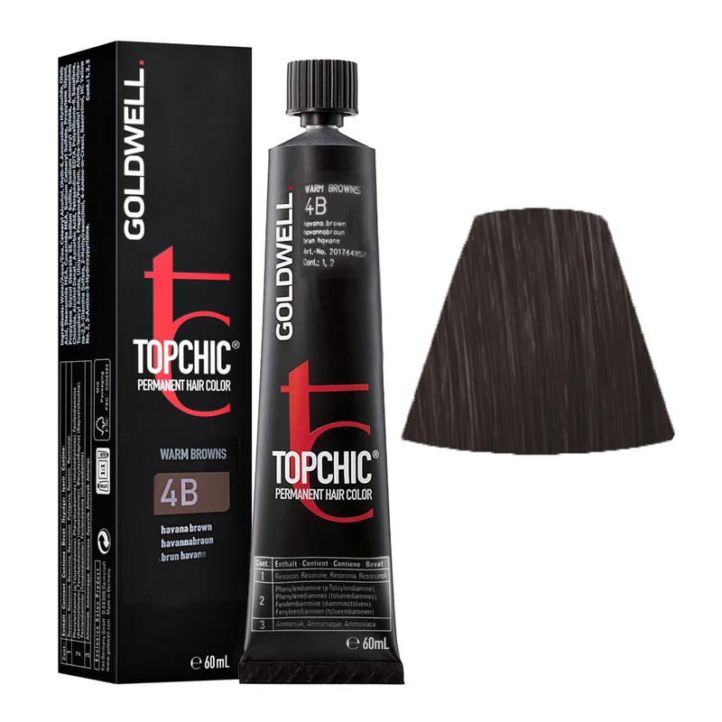 Goldwell Topchic Tube 4B Marron Havana 60ml - coloration permanente en tube