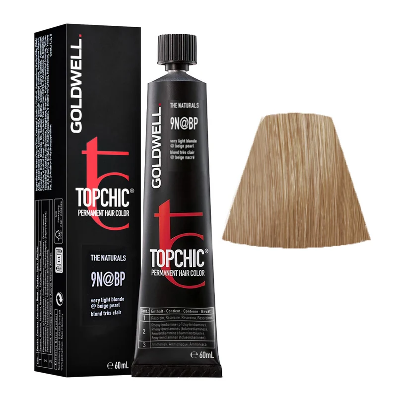 Goldwell Topchic Tube 9N@BP Ultrablond Elumenated Beige Perlé 60ml - coloration permanente en tube