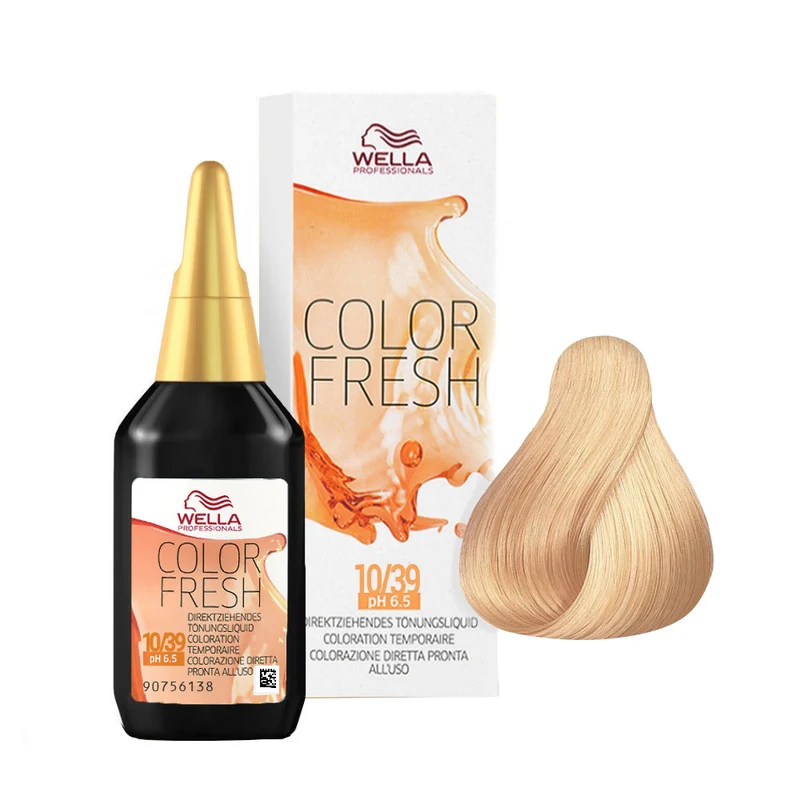 Wella Color Fresh 10/39 Blond Platine Cendrè 75ml - rehausseur de couleur sans ammoniac