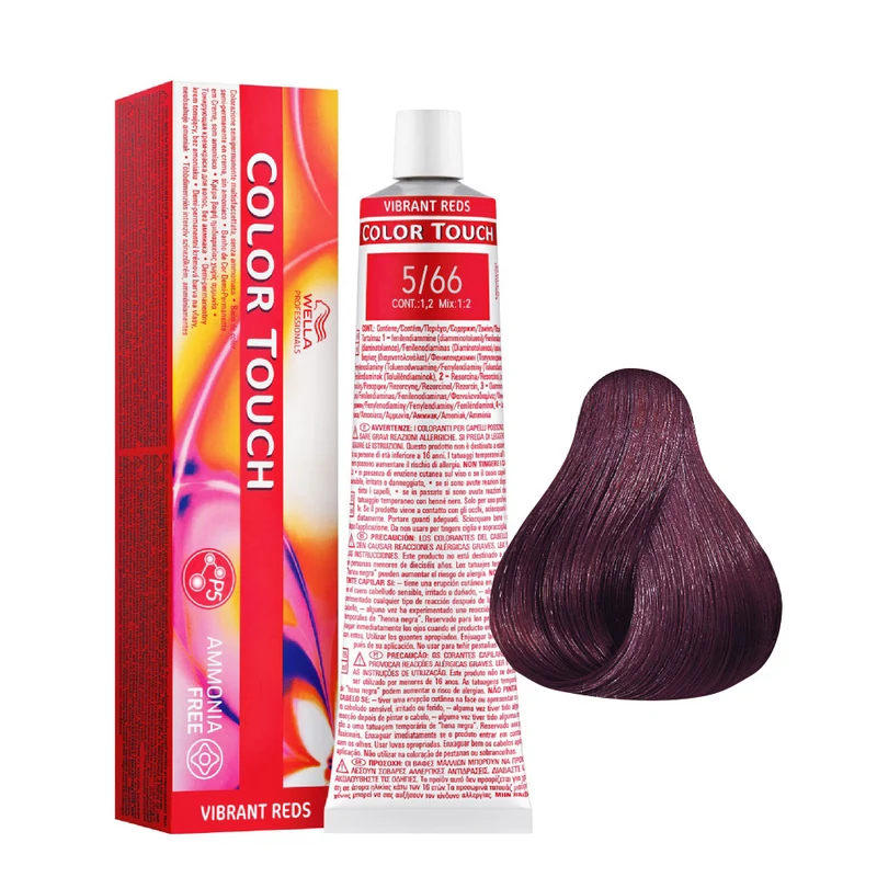 Wella Color Touch Vibrant Reds 5/66 Beaujolais 60ml - coloration semi-permanente sans ammoniaque