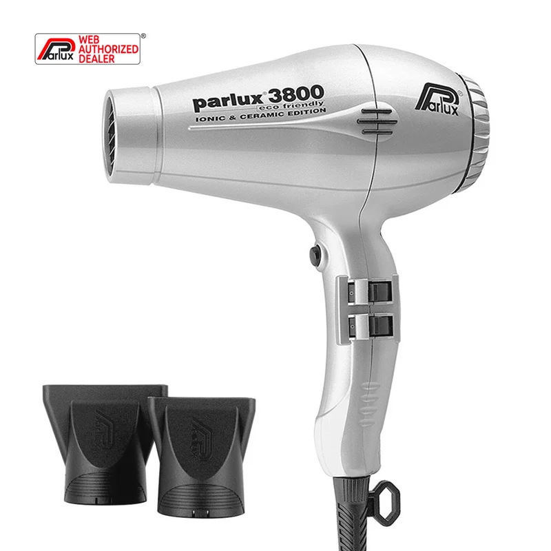 Parlux 3800 EcoFriendly Ionic & Ceramic Argent - sèche-cheveux professionnel